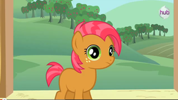 Size: 633x356 | Tagged: safe, screencap, babs seed, pony, g4, one bad apple, female, preview, solo, video, youtube, youtube link