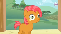 Size: 640x360 | Tagged: safe, screencap, babs seed, earth pony, pony, g4, one bad apple, female, filly, solo