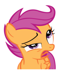 Size: 2324x2748 | Tagged: safe, artist:atmospark, scootaloo, g4, bleh, simple background, transparent background, vector