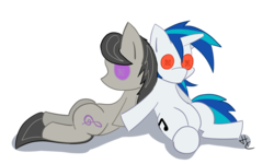 Size: 1024x614 | Tagged: safe, artist:hardcyder, dj pon-3, octavia melody, vinyl scratch, g4, duo, female, plushie, simple background, transparent background