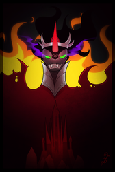 Size: 1000x1489 | Tagged: safe, artist:thenecrobalam, king sombra, g4, season 3, crystal empire, sombra empire