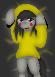 Size: 900x1250 | Tagged: safe, artist:glittersonyourface, octavia melody, pikachu, g4, costume, female, pokémon, solo