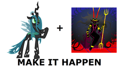 Size: 1337x796 | Tagged: safe, queen chrysalis, g4, betty crocker, exploitable meme, her imperious condescension, homestuck, make it happen, meme, meta