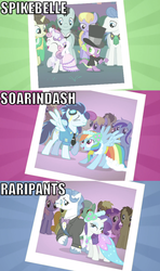 Size: 640x1079 | Tagged: safe, edit, edited screencap, screencap, amethyst star, bruce mane, candy mane, carrot top, cloud kicker, coco crusoe, doctor whooves, fancypants, fine line, golden harvest, lyra heartstrings, maxie, meadow song, minuette, orion, rainbow dash, rainbowshine, rarity, shooting star (character), soarin', sparkler, spike, sweetie belle, time turner, dragon, pony, unicorn, a canterlot wedding, g4, bridesmaid dress, clothes, compilation, dancing, dress, duckery in the comments, female, filly, flower girl, foal, image macro, male, mare, meme, party, photo, ring bearer, ship:raripants, ship:soarindash, ship:spikebelle, shipping, stallion, straight, wonderbolts dress uniform