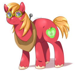 Size: 900x852 | Tagged: safe, artist:xeella, big macintosh, earth pony, pony, g4, goggles, male, simple background, solo, stallion, transparent background