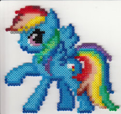 Size: 900x846 | Tagged: safe, artist:rphb, rainbow dash, g4, perler beads, photo