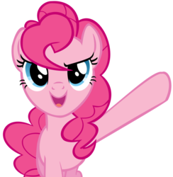 Size: 900x922 | Tagged: safe, artist:randomtmcr, pinkie pie, g4, point, simple background, transparent background, vector