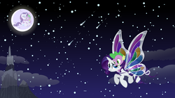 Size: 1920x1080 | Tagged: safe, artist:neodarkwing, rarity, spike, g4, female, male, ship:sparity, shipping, straight