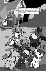 Size: 900x1391 | Tagged: safe, artist:bronycurious, trixie, pony, comic:recovery, g4, female, male, mare, monochrome, stallion