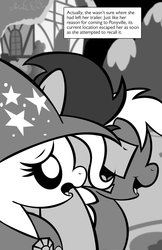 Size: 900x1391 | Tagged: safe, artist:bronycurious, trixie, pony, comic:recovery, g4, female, mare, monochrome