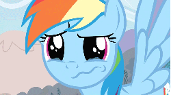 Size: 750x422 | Tagged: safe, screencap, rainbow dash, pony, g4, the super speedy cider squeezy 6000, animated, crying, eye shimmer, female, loop, solo, teary eyes, wavy mouth