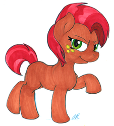 Size: 500x552 | Tagged: safe, artist:slushilanche, babs seed, pony, g4, one bad apple, female, solo, traditional art