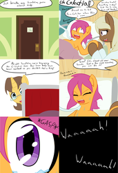 Size: 1602x2338 | Tagged: safe, artist:jake heritagu, scootaloo, oc, pony, ask pregnant scootaloo, g4, ask, birthing, comic, crying, filly, pregnant foal, pregnant scootaloo