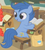 Size: 193x215 | Tagged: safe, screencap, archer (g4), scootablue, earth pony, pony, call of the cutie, g4, my little pony: friendship is magic, background pony, blue, cropped, female, filly, foal, recolor, solo focus