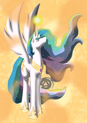 Size: 1280x1805 | Tagged: safe, artist:eternanyx-art, princess celestia, pony, g4, female, solo