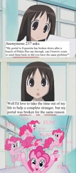 Size: 714x1618 | Tagged: safe, pinkie pie, g4, ask, azumanga daioh, comic, fun fun fun, kasuga ayumu, osaka, tumblr