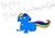 Size: 859x600 | Tagged: safe, artist:shadowfangirl2-7-5, rainbow dash, cat, g4, necklace, rainbow cat, species swap, text