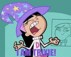 Size: 494x398 | Tagged: safe, trixie, g4, crossover, pun, solo, the fairly oddparents, trixie tang, veronica