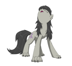 Size: 1250x1150 | Tagged: safe, artist:muffinsforever, octavia melody, hengstwolf, werewolf, wolf, wolf pony, g4, female, simple background, solo, species swap, transparent background, weretavia, wolfified, wolftavia
