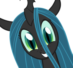 Size: 1084x1000 | Tagged: safe, artist:drunkhedgehog, queen chrysalis, changeling, changeling queen, g4, female, simple background, solo, squee, transparent background