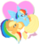 Size: 861x979 | Tagged: safe, artist:draguel, applejack, rainbow dash, g4, female, lesbian, ship:appledash, shipping