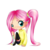 Size: 700x700 | Tagged: safe, artist:tsukelele, fluttershy, human, g4, clothes, humanized, sweater, sweatershy