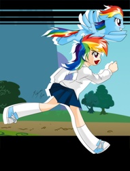 Size: 2968x3886 | Tagged: safe, artist:shinta-girl, rainbow dash, human, g4, duo, human ponidox, humanized