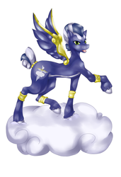 Size: 600x877 | Tagged: safe, artist:side-job, oc, oc only, pegasus, pony, cloud