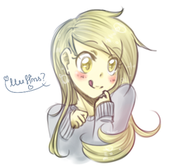 Size: 419x400 | Tagged: safe, artist:xusako, derpy hooves, human, g4, humanized