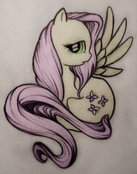 Size: 900x1141 | Tagged: safe, artist:fifthepsilon, fluttershy, g4, colored, traditional art