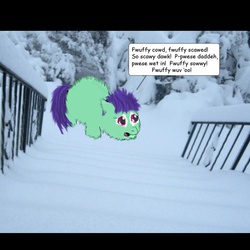 Size: 900x900 | Tagged: safe, fluffy pony, fluffy pony original art, winter