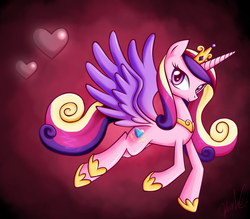 Size: 1064x934 | Tagged: safe, artist:sanraia, princess cadance, alicorn, pony, g4, cute, female, heart, looking at you, mare, solo