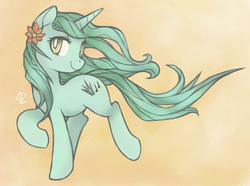 Size: 894x665 | Tagged: safe, artist:soulspade, oc, oc only, oc:grasswhistle, pony, flower, solo