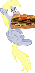 Size: 364x750 | Tagged: safe, edit, derpy hooves, pegasus, pony, g4, female, food, mare, not porn, sandwich, sandwich censorship