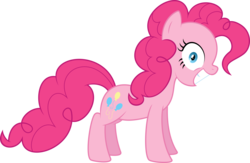 Size: 10958x7125 | Tagged: safe, artist:infinitoa, pinkie pie, g4, absurd resolution, colored, female, fourth wall, grin, mare, simple background, solo, transparent background, vector