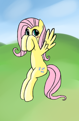 Size: 354x544 | Tagged: safe, artist:pazaa, fluttershy, g4, blushing, cute, flying