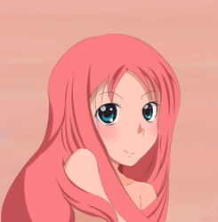 Size: 1300x1326 | Tagged: dead source, safe, artist:snickersoid, fluttershy, human, g4, blushing, female, gradient background, humanized, smiling, solo