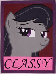 Size: 900x1200 | Tagged: safe, artist:iceroadlion, octavia melody, earth pony, pony, g4, classy, female, painting, poster, solo