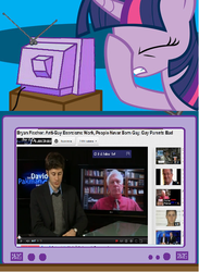 Size: 439x601 | Tagged: safe, twilight sparkle, pony, g4, bigot, exploitable meme, meme, photo, tv meme