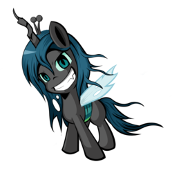 Size: 920x923 | Tagged: dead source, safe, artist:andrewc691, queen chrysalis, changeling, nymph, g4, simple background, solo, transparent background