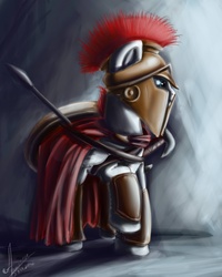 Size: 2267x2834 | Tagged: safe, artist:1vladislav, ponified, spartan