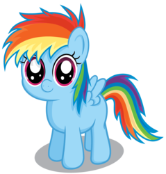 Size: 1000x1045 | Tagged: safe, artist:chubble-munch, rainbow dash, pony, g4, cute, female, filly, filly rainbow dash, solo, younger