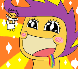 Size: 601x533 | Tagged: safe, scootaloo, g4, apple bloom's adventures, ms paint