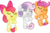 Size: 4800x3200 | Tagged: safe, artist:beavernator, apple bloom, scootaloo, sweetie belle, crystal pony, pony, g4, baby, baby apple bloom, baby belle, baby pony, baby scootaloo, crystallized, cutie mark crusaders, diaper, foal, simple background, sleeping, transparent background, white diapers