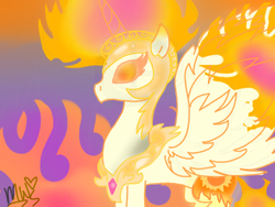 Size: 320x240 | Tagged: safe, artist:ponypocky317, nightmare star, princess celestia, g4, tyrant celestia