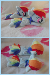 Size: 3132x4661 | Tagged: safe, artist:fallenpeach, rainbow dash, g4, beanie (plushie), irl, photo, plushie