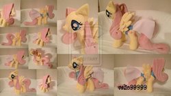 Size: 1024x576 | Tagged: safe, artist:valio99999, fluttershy, pony, g4, clothes, dress, irl, photo, plushie, solo