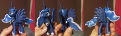 Size: 1685x503 | Tagged: safe, artist:thiefofcookies, princess luna, pony, g4, customized toy, irl, photo, sculpture, solo, toy