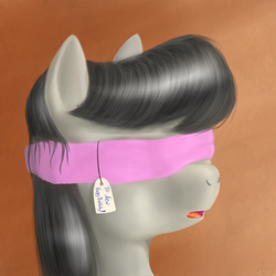 Size: 2000x2000 | Tagged: safe, artist:srk-ares, octavia melody, earth pony, pony, g4, blindfold, female, head, mare, solo