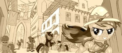 Size: 982x426 | Tagged: safe, daring do, g4, fanfic, sepia